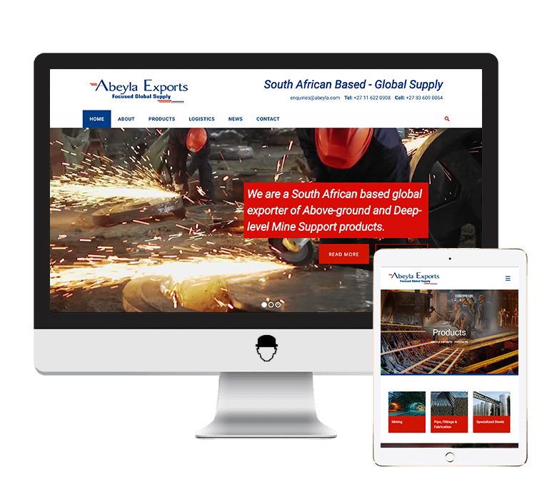 Abeyla exports web design and development portfolio