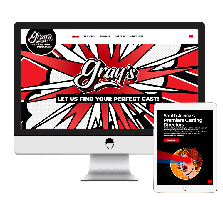 Grays casting directors web design and development portfolio