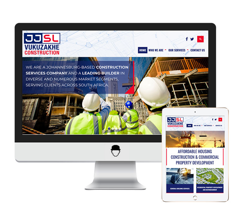 Jjsl vukuzakhe construction web design and development portfolio