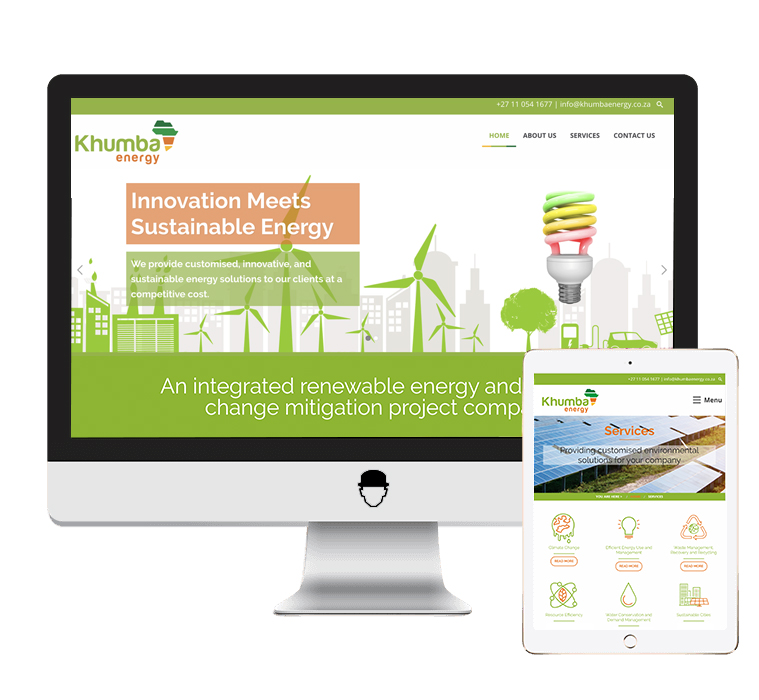 Khumba energy web design and development portfolio