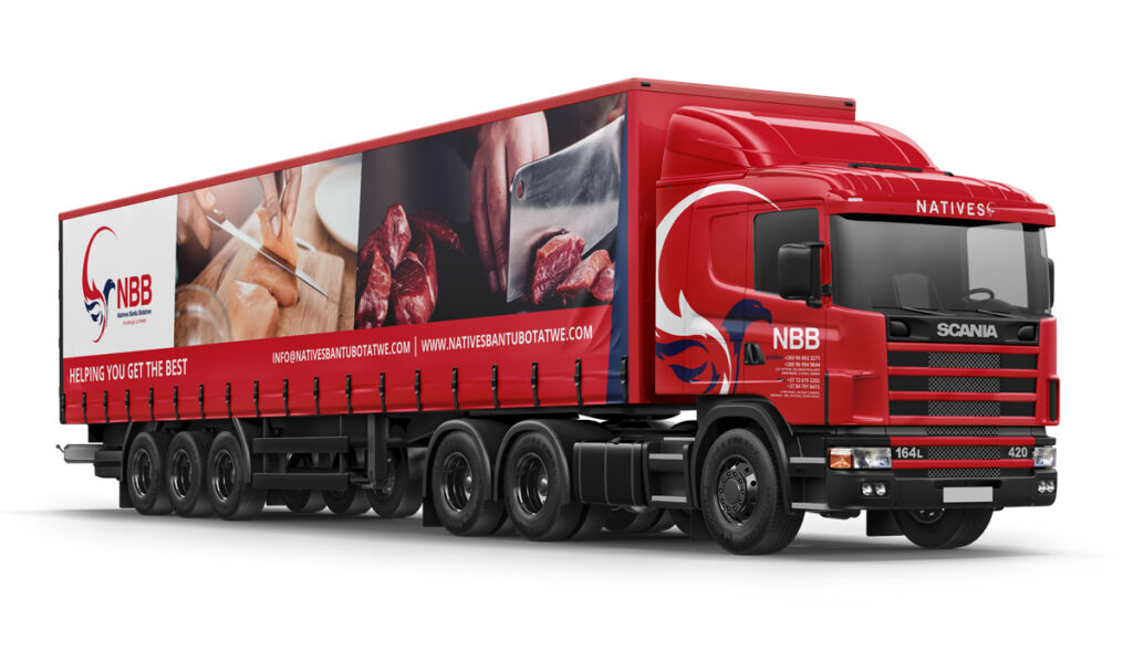 Natives bantu botatwe truck wrap branding artwork Signage Design portfolio