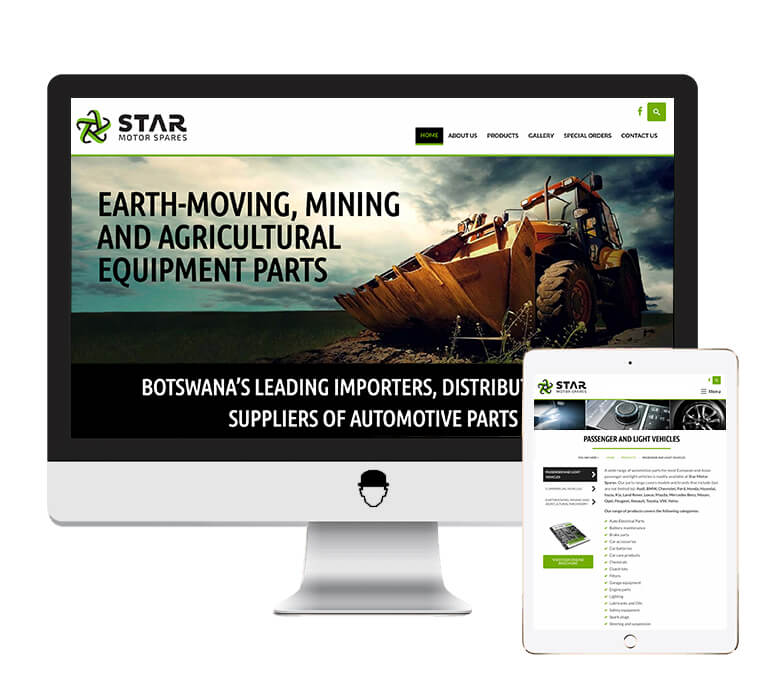 Star motor spares web design and development portfolio